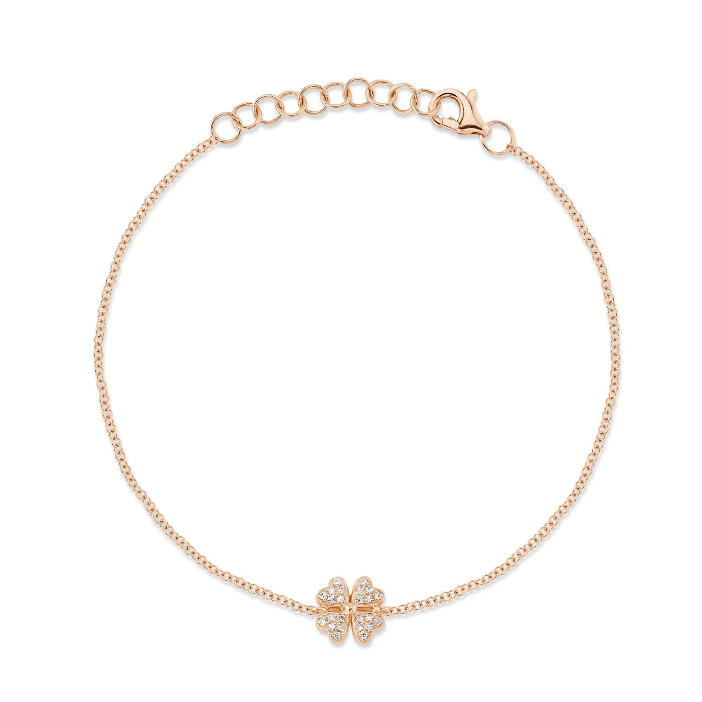 0.05CT Diamond Clover Bracelet