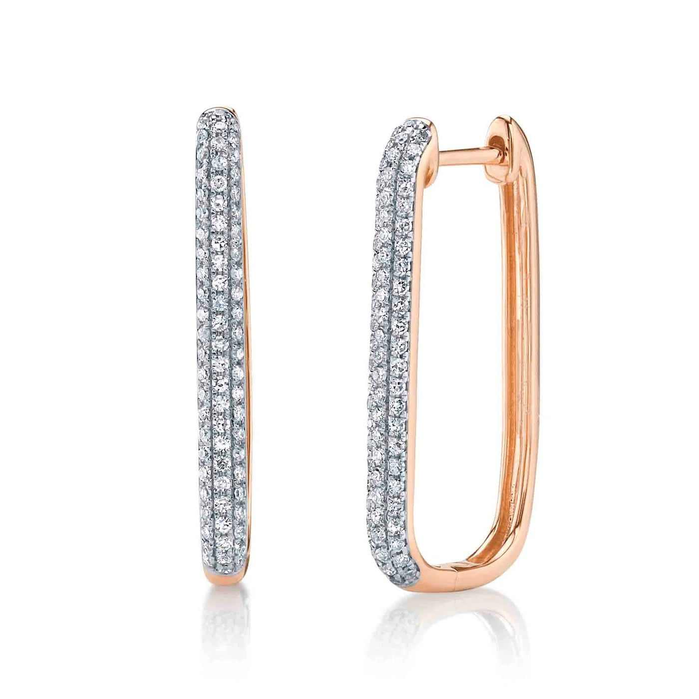 Bold Diamond Oval Hoops