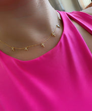 Load image into Gallery viewer, 14KT Gold 6-Cross Dangling Necklace
