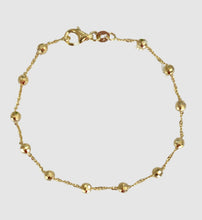 Load image into Gallery viewer, 14Kt Yellow Gold Large Diamond Cut Ball Bracelet
