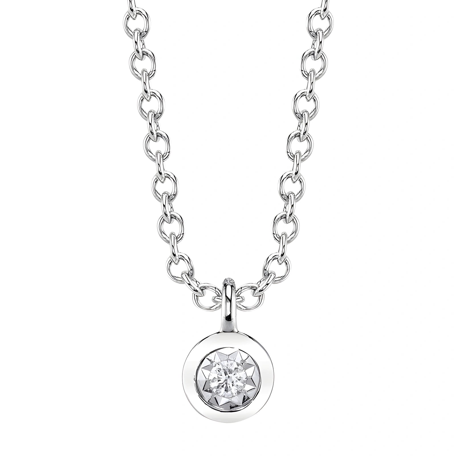 Stella Diamond Bezel Necklace
