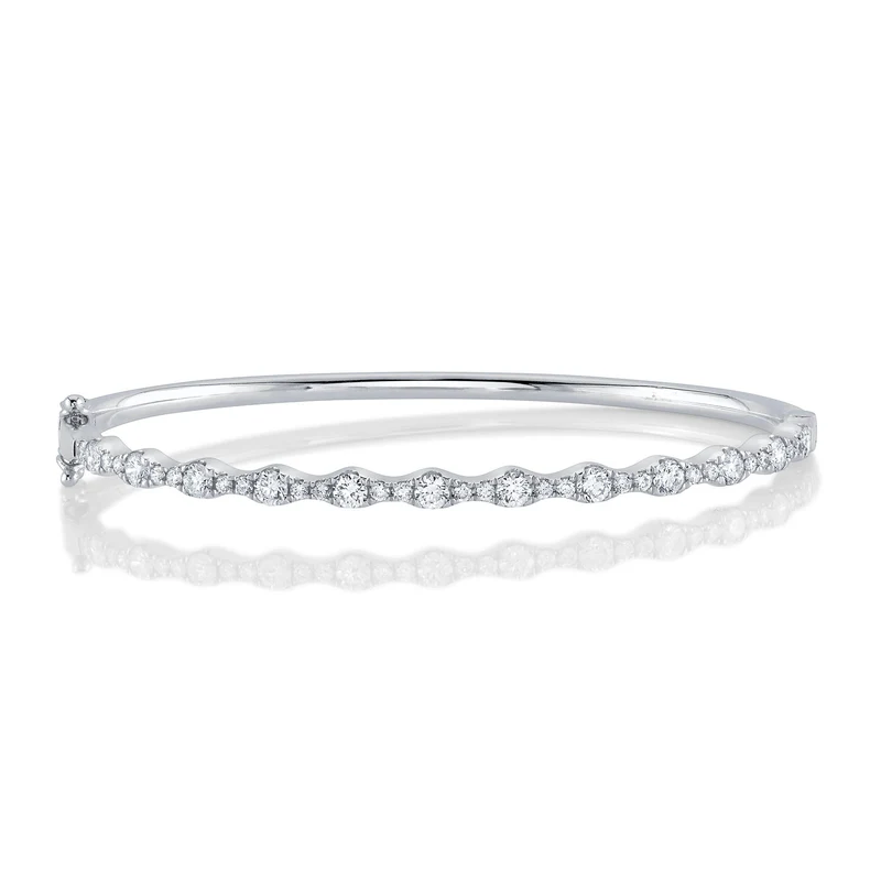 Scalloped Diamond Bangle